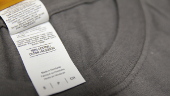 close up of t-shirt tag